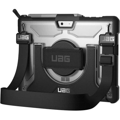 Uag Microsoft Surface Go 1/2/3 Plasma Case With Grip And Shoulder Strap - Black